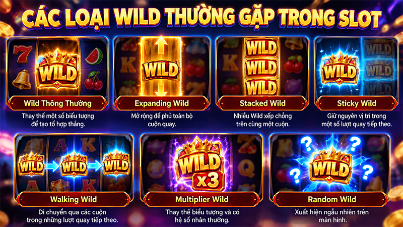 Các Loại Wild Thường Gặp Trong Slot